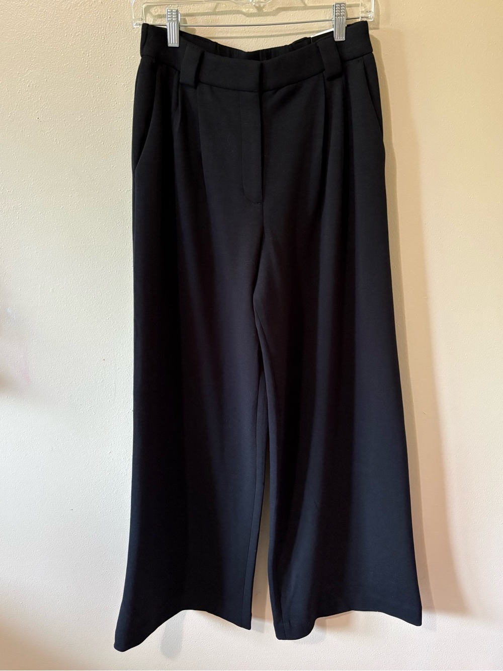 Express Relaxed Trouser High Rise Black Wide Leg Womens size 4 NWT!!